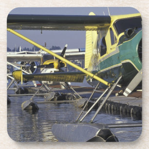 USA, Washington, Seattle, Seaplanes docked on Coaster