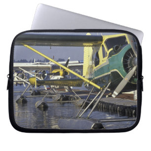 USA, Washington, Seattle, Seaplanes docked on Laptop Sleeve