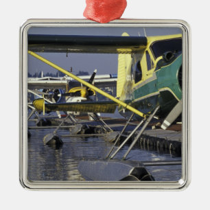 USA, Washington, Seattle, Seaplanes docked on Metal Ornament