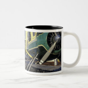 USA, Washington, Seattle, Seaplanes docked on Two-Tone Coffee Mug