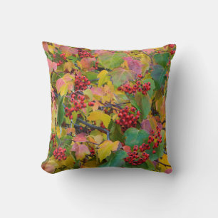 USA, Washington, Spokane County, Hawthorn Leaves 2 Cushion