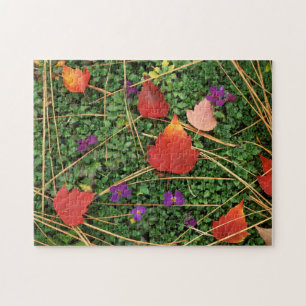USA, Washington, Spokane County, Hawthorn Leaves 3 Jigsaw Puzzle