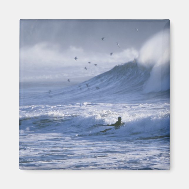 USA, Washington State, La Push. Man kayak Magnet (Front)