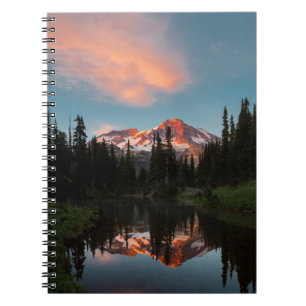 USA, Washington State. Mt. Rainier Reflected Notebook