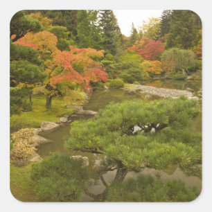 USA, Washington State, Seattle. Japanese Square Sticker