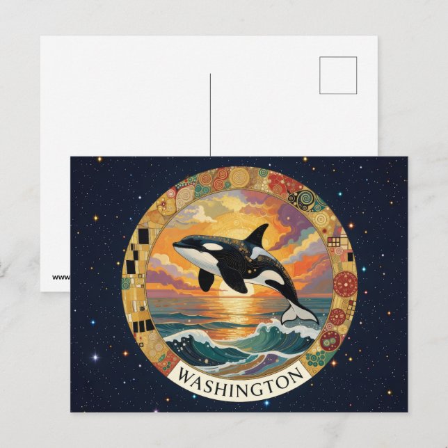 USA Washington state symbols Postcard (Front/Back)