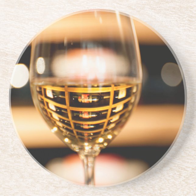 USA, Washington, Walla Walla. Wine Glass Coaster (Front)