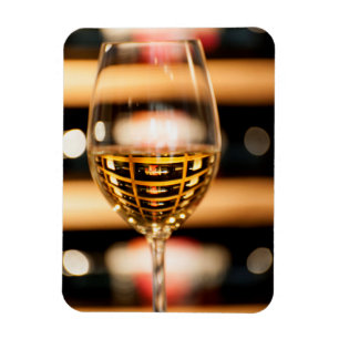 USA, Washington, Walla Walla. Wine Glass Magnet