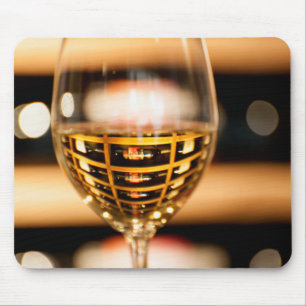 USA, Washington, Walla Walla. Wine Glass Mouse Pad
