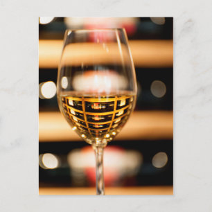 USA, Washington, Walla Walla. Wine Glass Postcard
