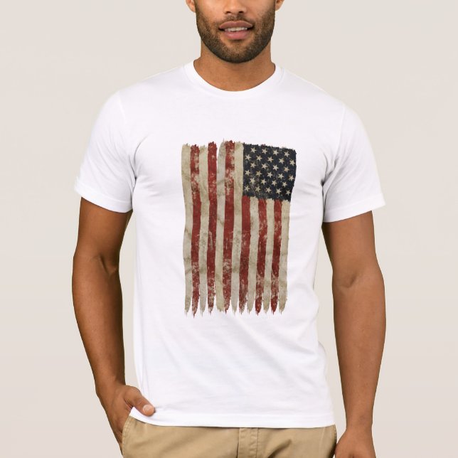 USA Weathered Flag T-Shirt (Front)