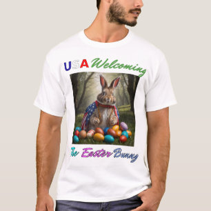 USA Welcoming the Easter Bunny T-Shirt