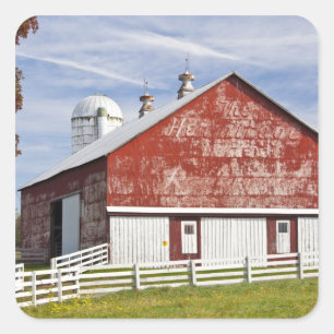 USA, West Virginia, Arbovale. Monongahela Square Sticker