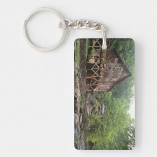 USA, West Virginia, Babcock SP. Rustic Glade Key Ring