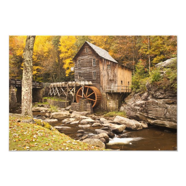 USA, West Virginia, Clifftop. Babcock State 2 Photo Print (Front)