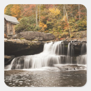 USA, West Virginia, Clifftop. Babcock State Square Sticker