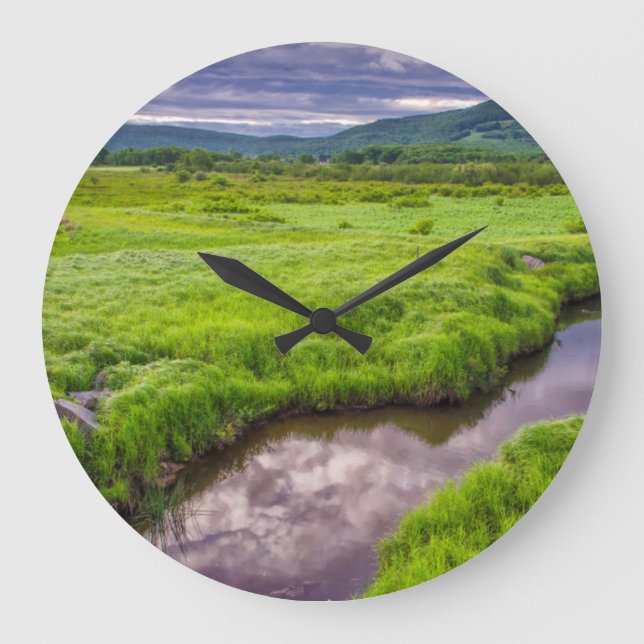 USA, West Virginia, Davis. Landscape 2 Large Clock (Front)