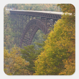 USA, West Virginia, Fayetteville. New River Square Sticker