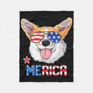 Usa With American Flag For Independence Day On 4th Fleece Blanket