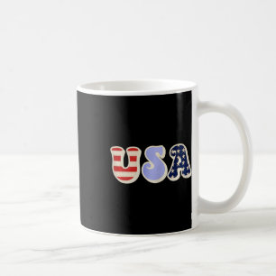 Usa With American Flag For Teen Girls Women Adult Coffee Mug