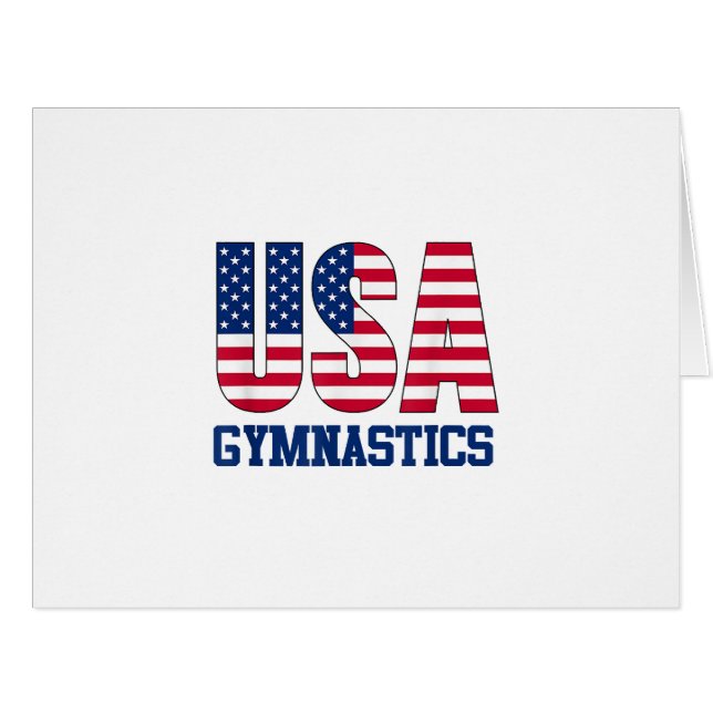 USA with American Flag Gymnastics Sports (Front Horizontal)