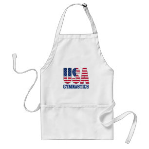 USA with American Flag Gymnastics Sports Standard Apron