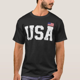 USA with american for Independence day on 4th of T-Shirt