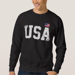 Usa  Women Men Kids Patriotic American Flag July 4 Sweatshirt