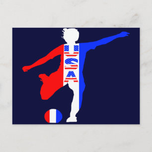 USA Women's Soccer Logo Postcard