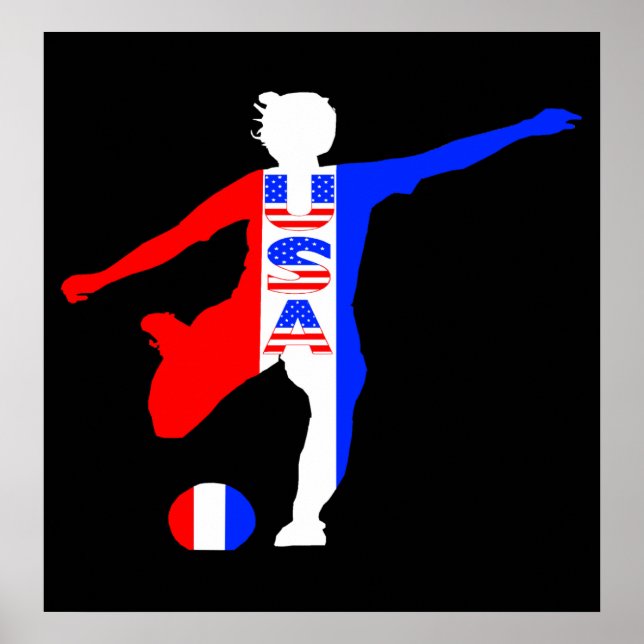 USA Women's Soccer Logo Poster (Front)