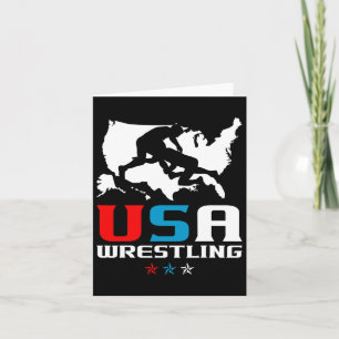 Usa Wrestling Independence Day American Flag Wrest Card