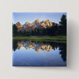 USA, Wyoming, Grand Teton National Park. Grand 15 Cm Square Badge