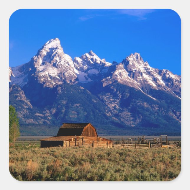 USA, Wyoming, Grand Teton National Park, Morning Square Sticker (Front)