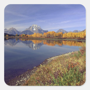 USA, Wyoming, Grand Teton National Park. Mt. 2 Square Sticker