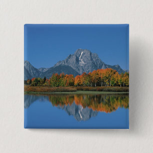 USA, Wyoming, Grand Tetons National Park in 4 15 Cm Square Badge