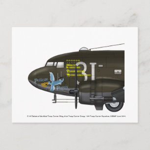 USAAF C-47 Skytrain nose art Postcard