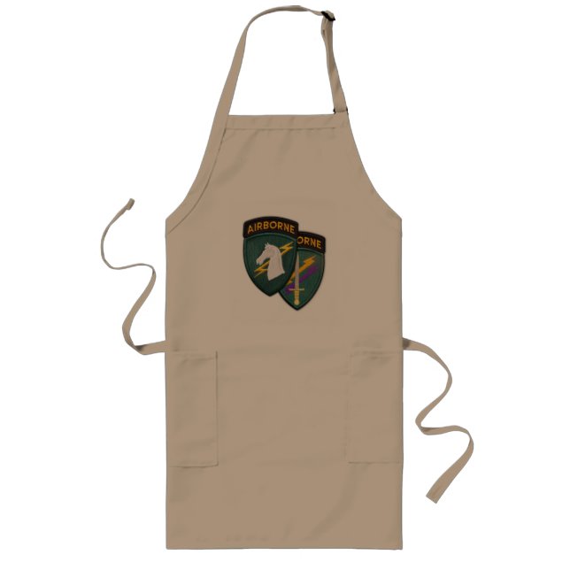 USACAPOC Special Ops patch vets bbq apron (Front)