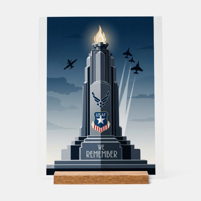 USAF Art Deco Acrylic Sign (Front)