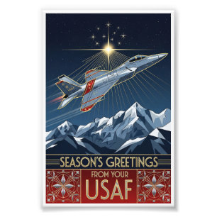 USAF Art Deco Christmas Edition Photo Print