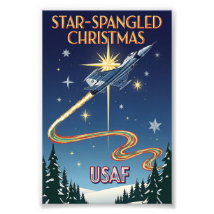 USAF Art Deco Christmas Edition Photo Print