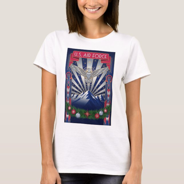 USAF Art Deco Christmas Edition T-Shirt (Front)