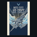 USAF Art Deco Photo Print<br><div class="desc">Bring a touch of vintage American aviation to your space with this USAF Art Deco Poster. Inspired by the bold geometry and glamor of 1930s Art Deco design, it fuses streamlined aircraft silhouettes with the proud heritage of the United States Air Force. Each piece celebrates legendary aircraft such as the...</div>