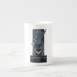 USAF Art Deco Remembrance Day Edition Bone China Mug