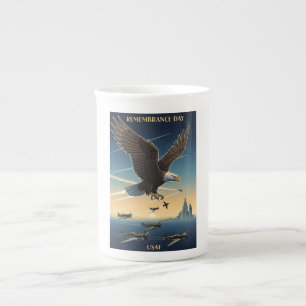USAF Art Deco Remembrance Day Edition Bone China Mug
