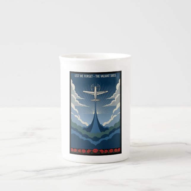 USAF Art Deco Remembrance Day Edition Bone China Mug (Front)