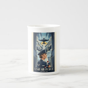 USAF Art Deco Remembrance Day Edition Bone China Mug
