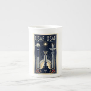 USAF Art Deco Remembrance Day Edition Bone China Mug