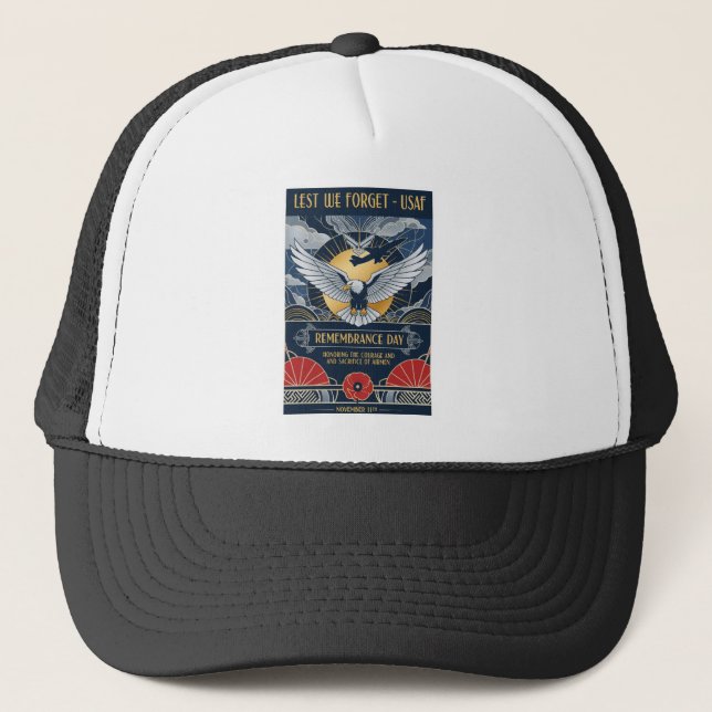 USAF Art Deco Remembrance Day Edition Trucker Hat (Front)