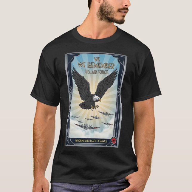 USAF Art Deco T-Shirt Remembrance Day Edition (Front)