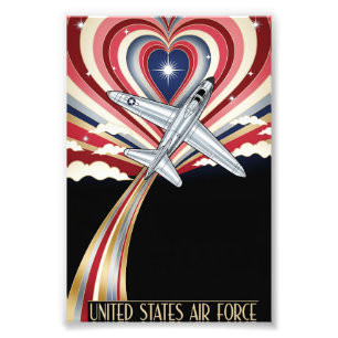 USAF Art Deco Valentine Edition Photo Print